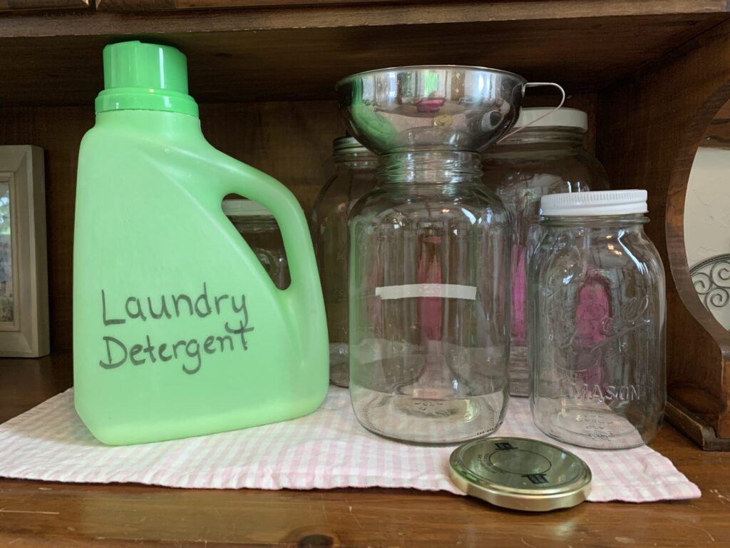 Use repurposed jugs and jars