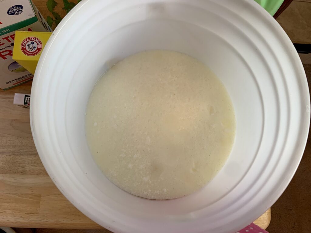 Laundry detergent the next day