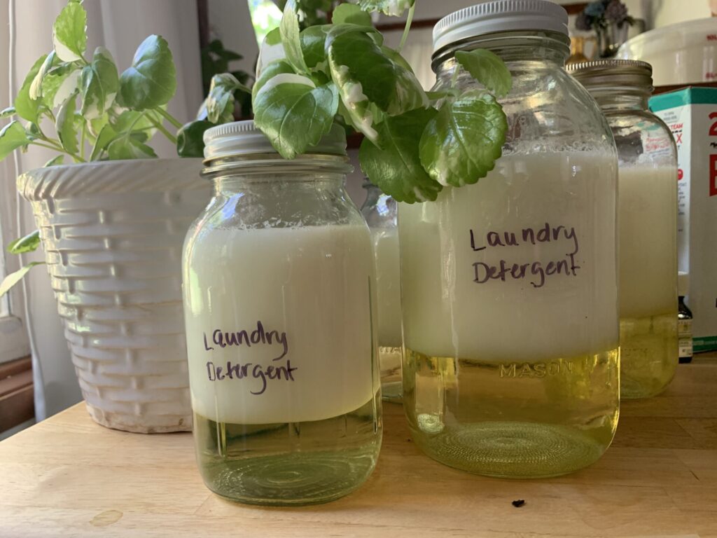 Separated laundry detergent