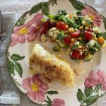 Coconut Battered Cod with C.A.T. Salad