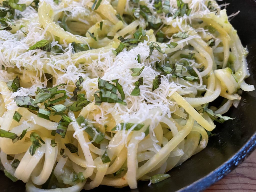Spiralized Zucchini Butter Pasta