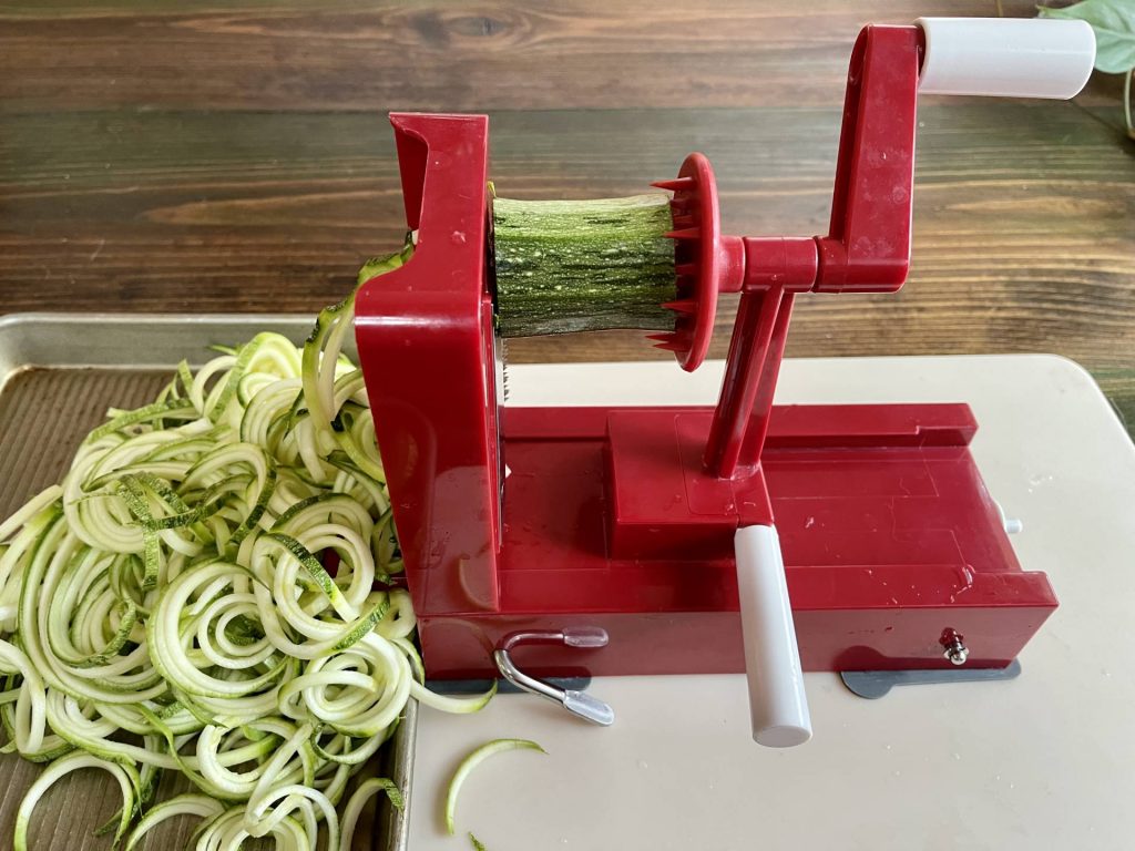 Spiralized zucchini, zoodles