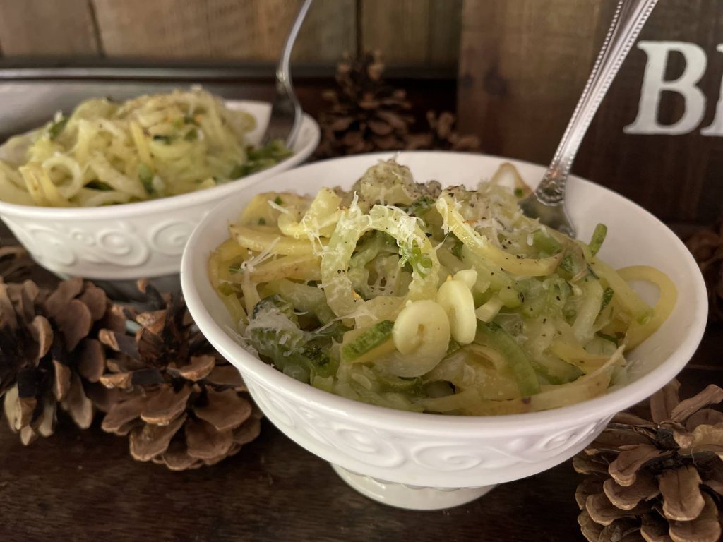 Spiralized Zucchini Butter Spaghetti