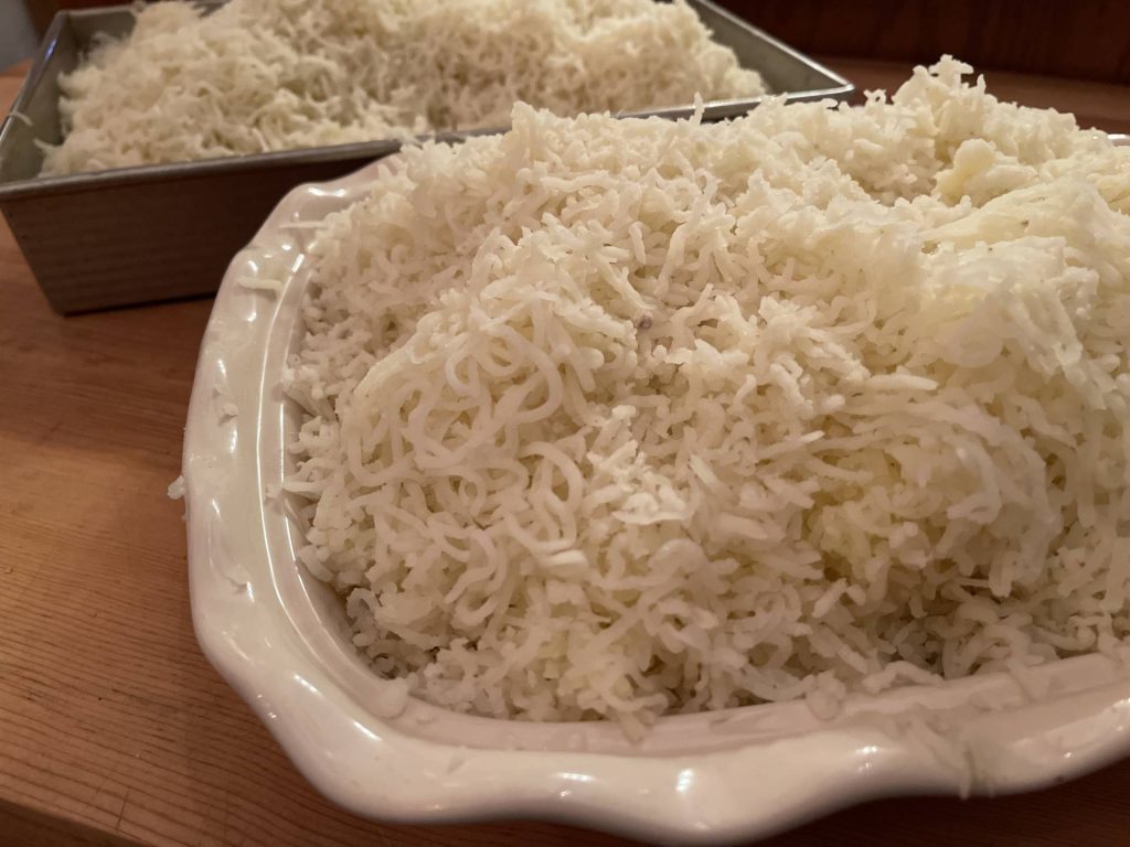 Riced potatoes for Lefse