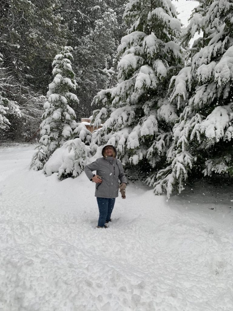 Michele standing in the snow