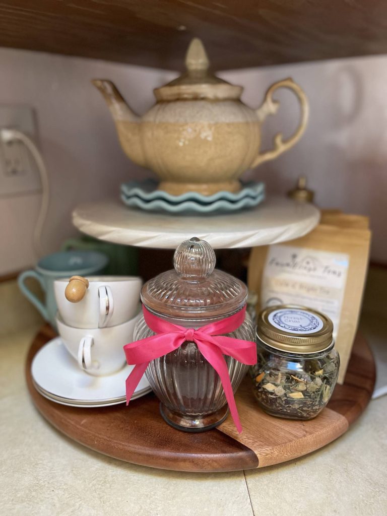 tea station restocked