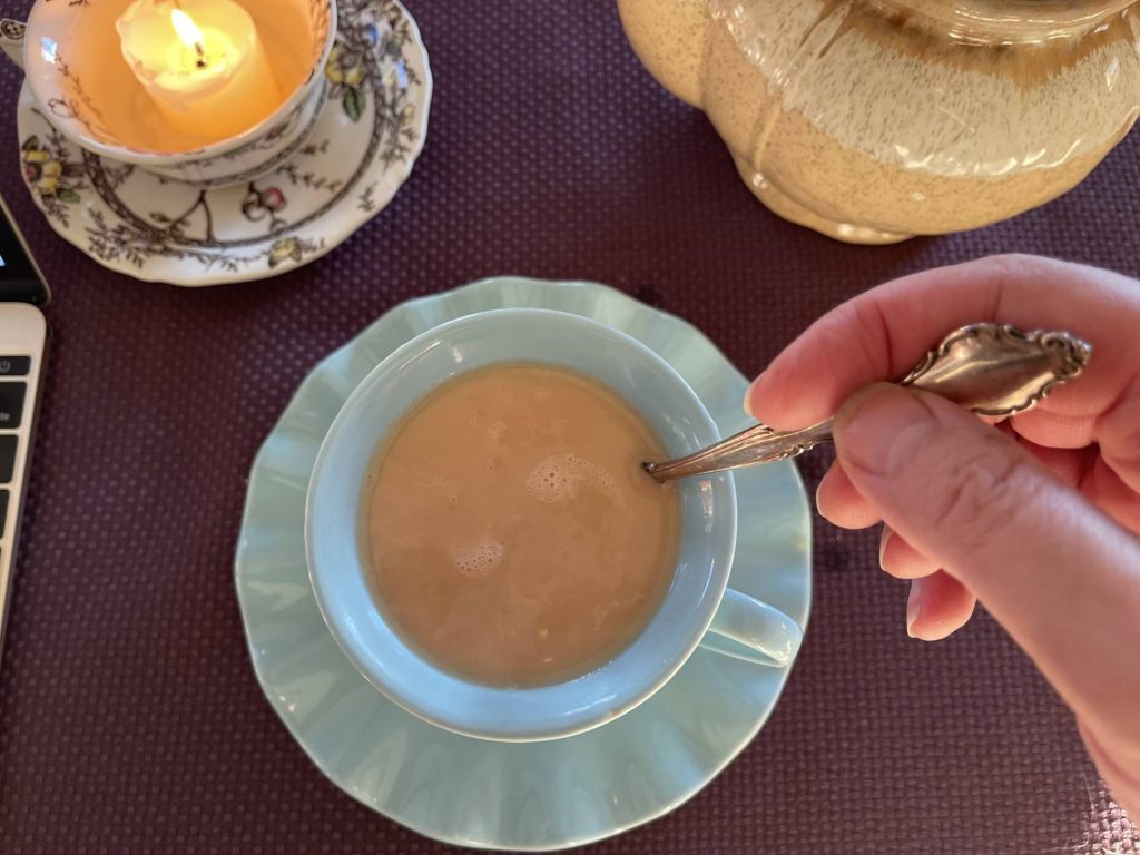 Enchanted Forest Chai with cream