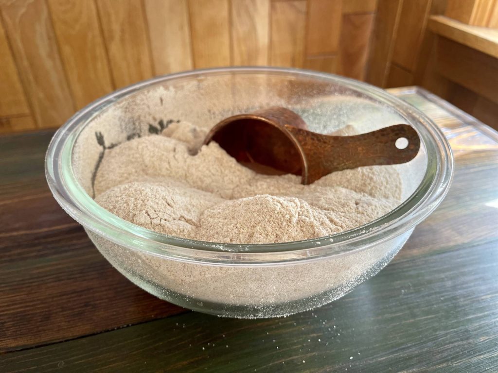 freshly ground whole wheat flour