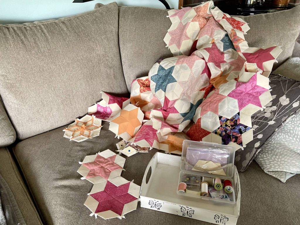 Sand Starts quilt in progress