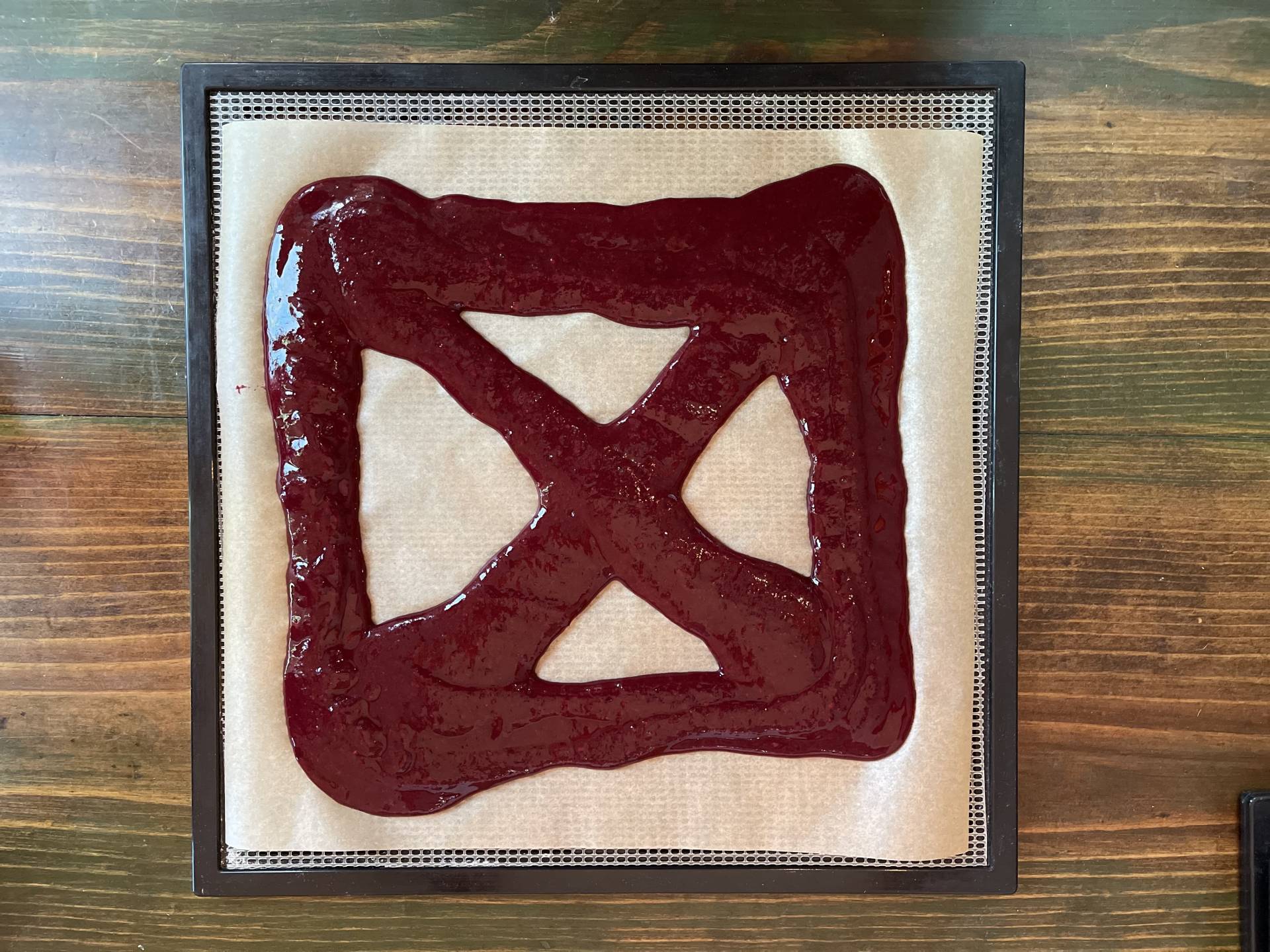 pour in a square-ish shape