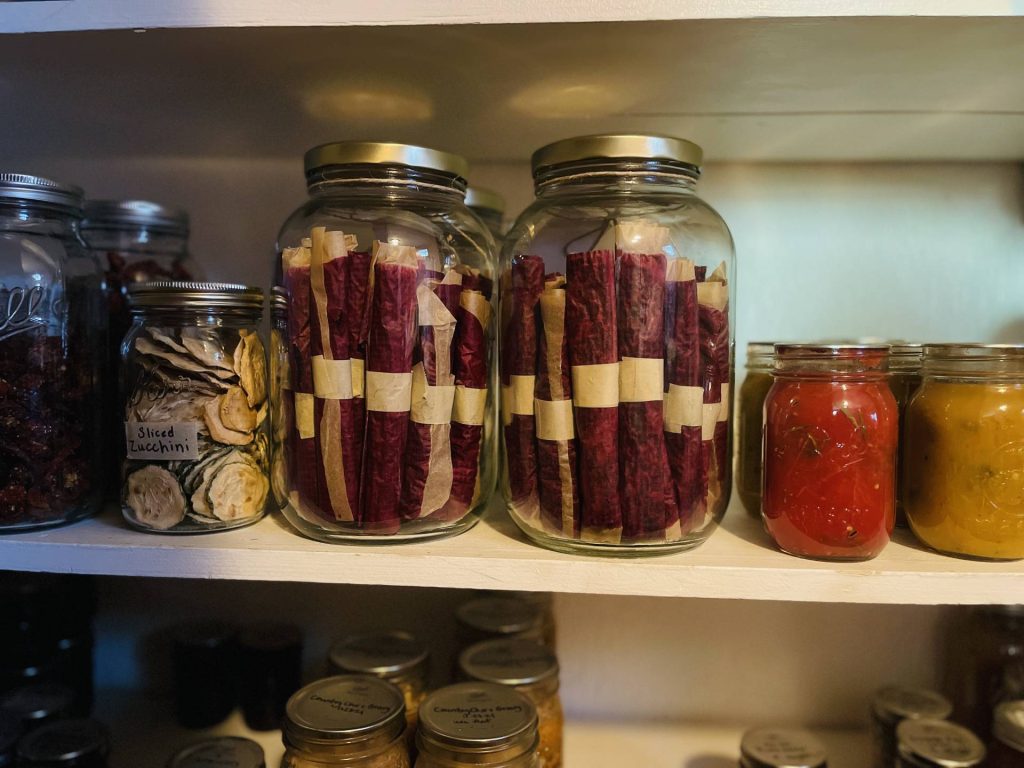 Store fruit leather in the pantry