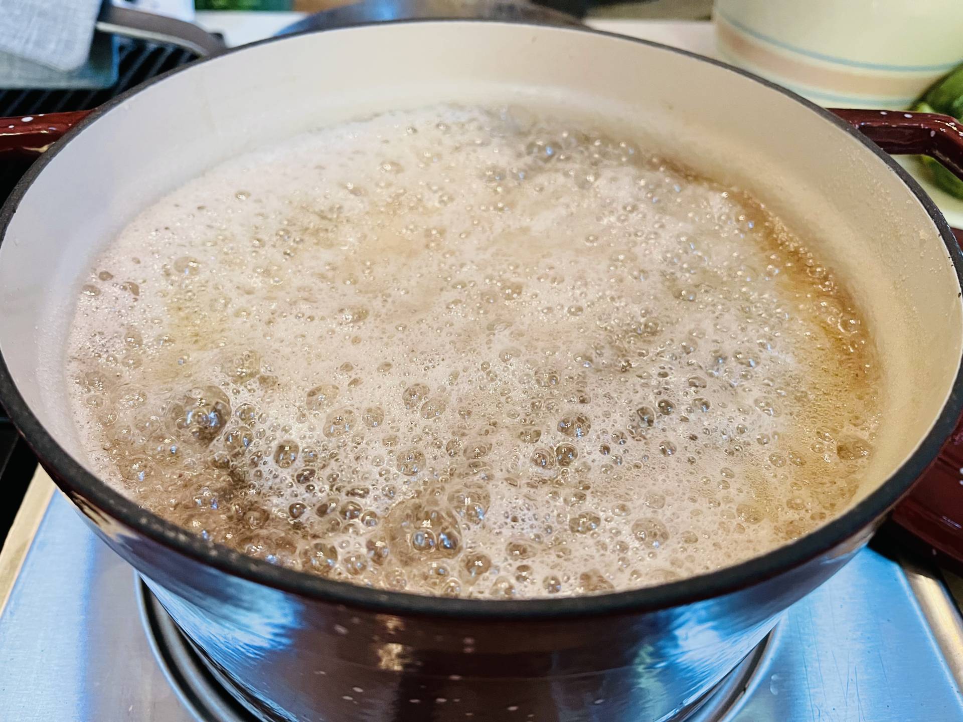 gentle boil, then cover