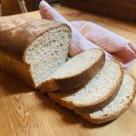 Whole wheat loaf from frozen dough, sliced
