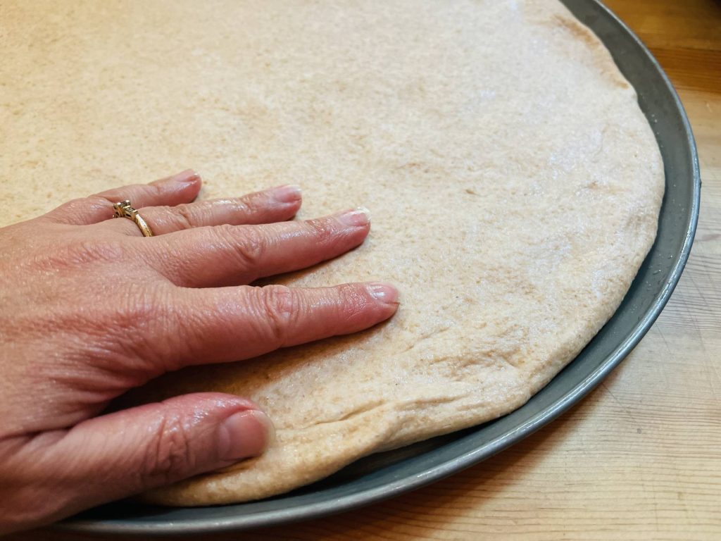 Shape the pizza crust