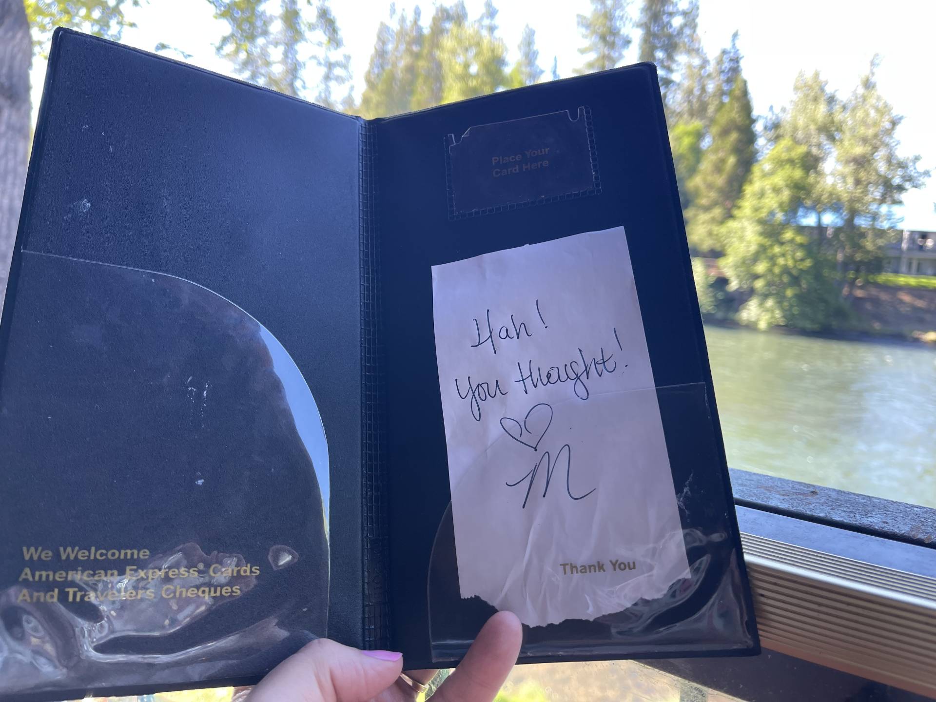 the bill we didn't get to pay