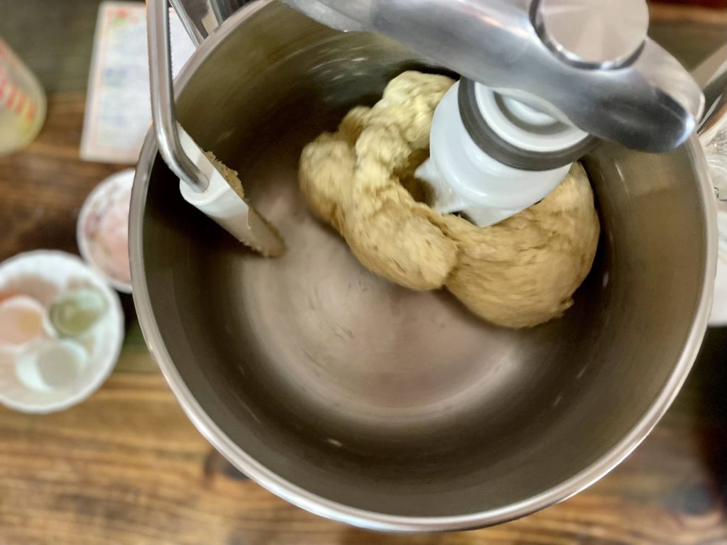 ankarsrum mixer making fluffy homemade egg noodles
