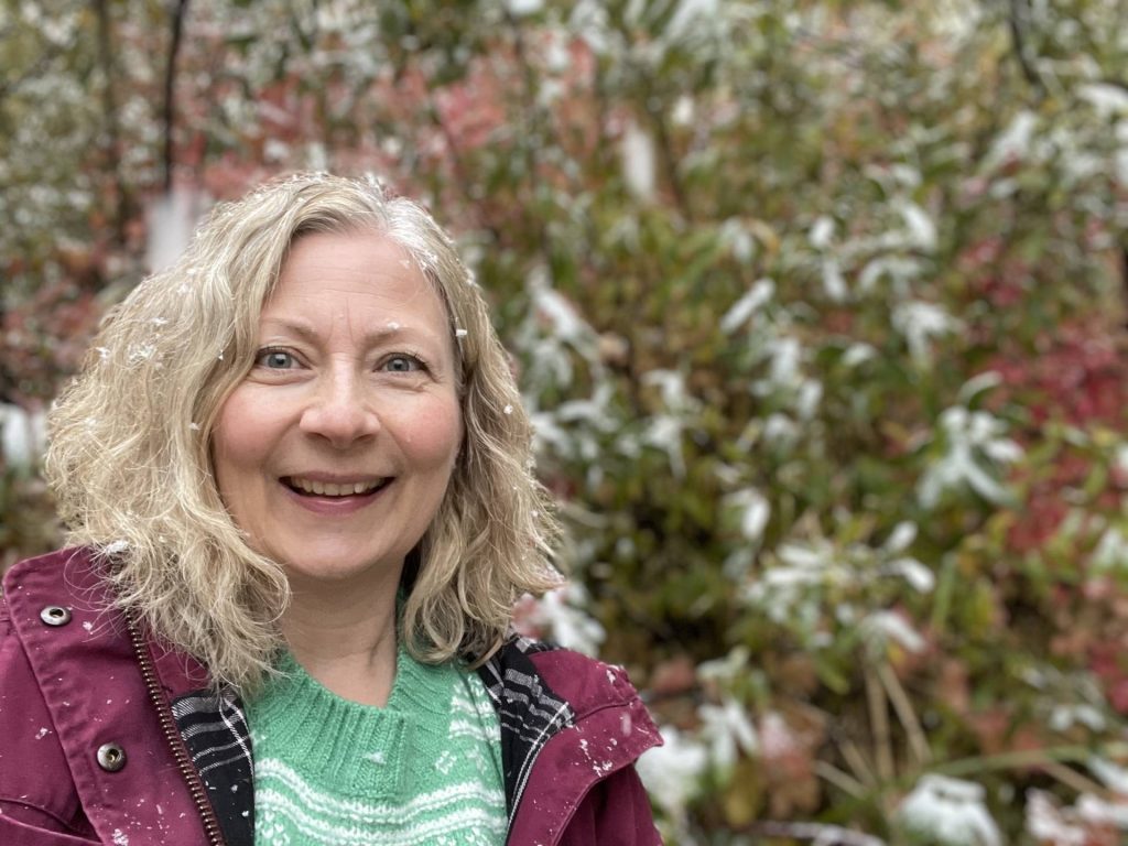 Michele and first snowflakes