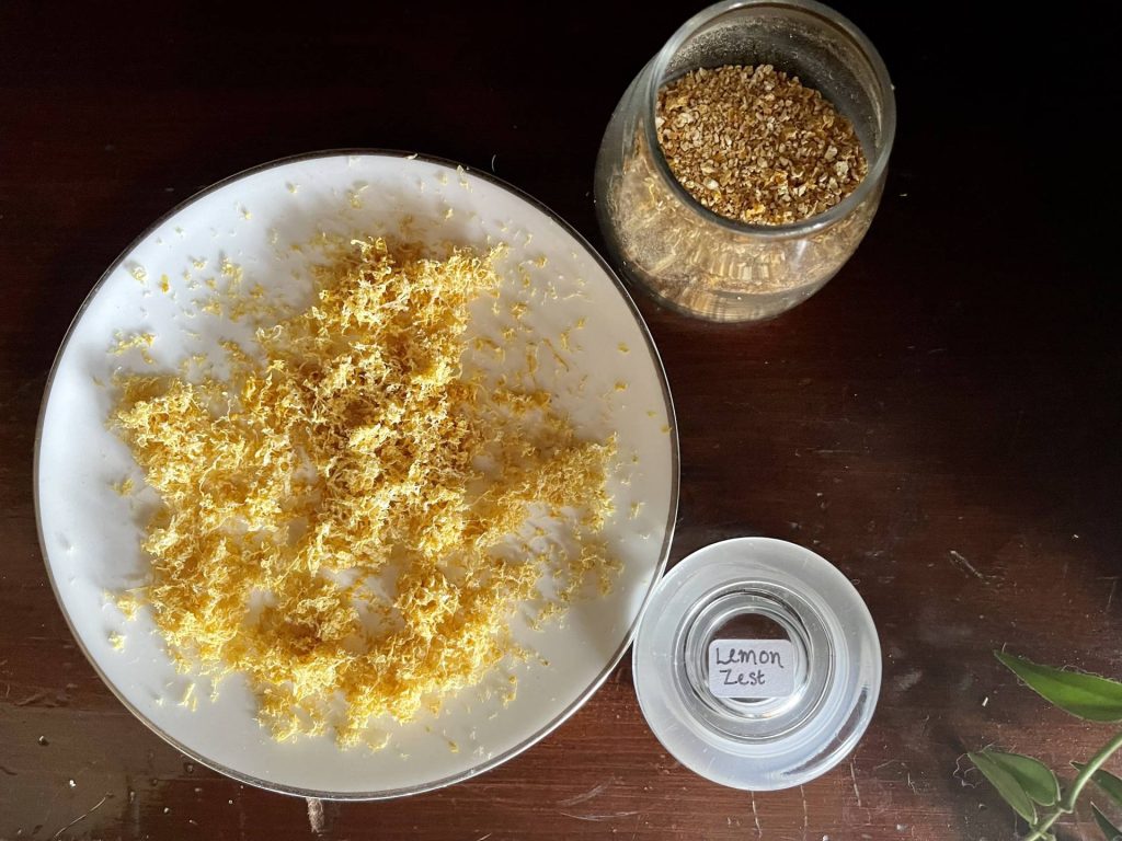 Air-dried lemon zest