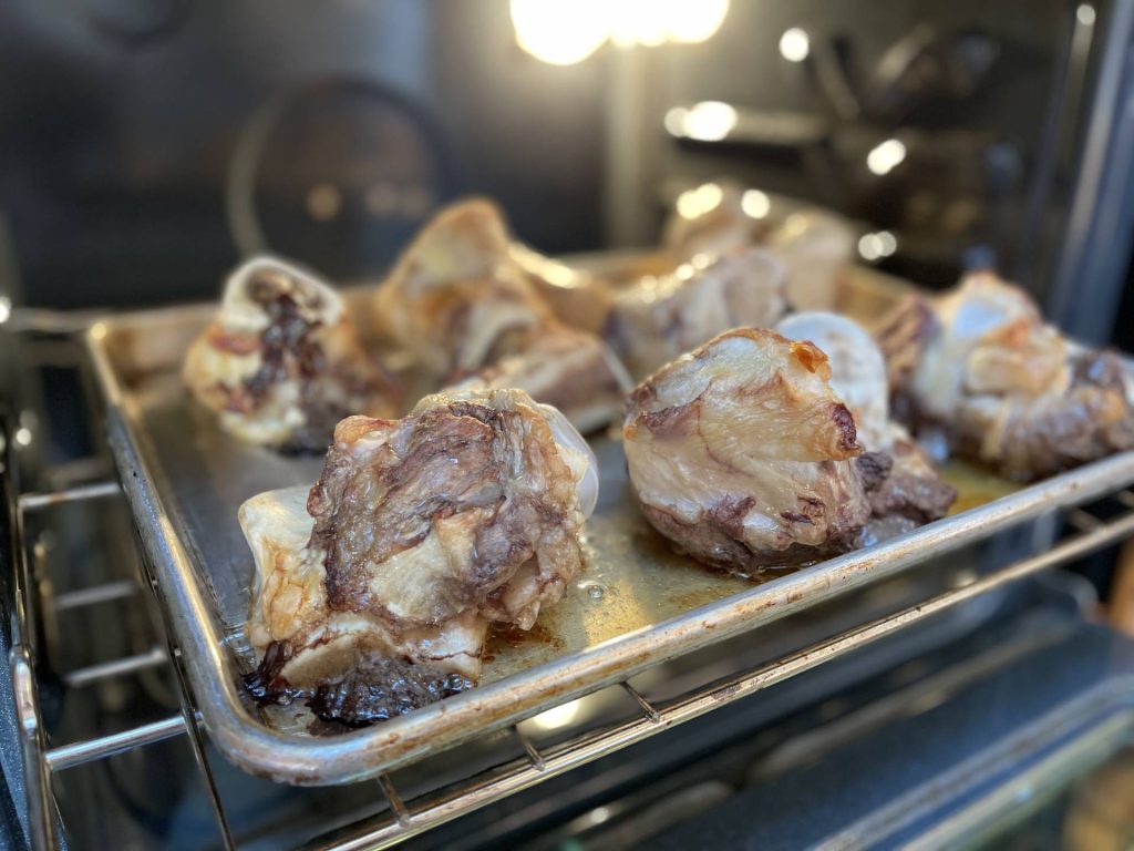 roasted bones for broth