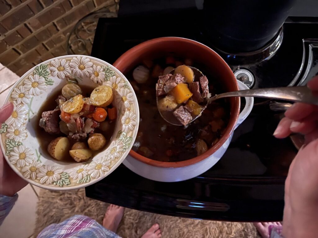Stew on the wood stove