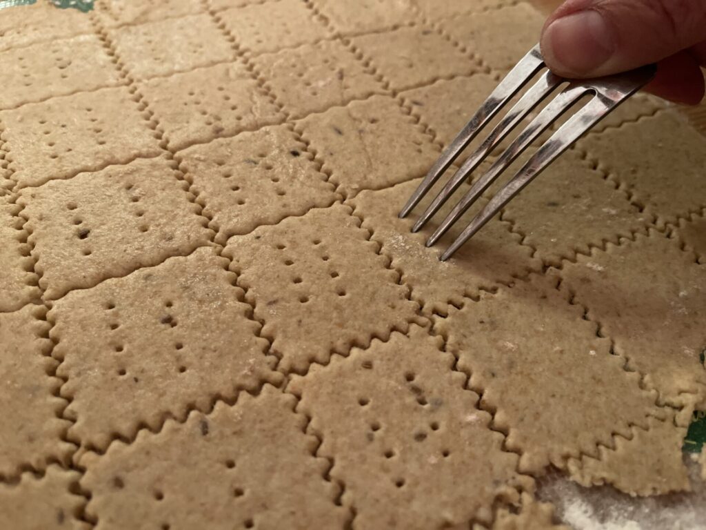 sourdough bread-spice crackers