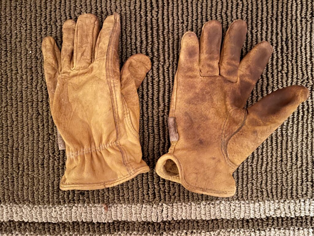 Michele's work gloves