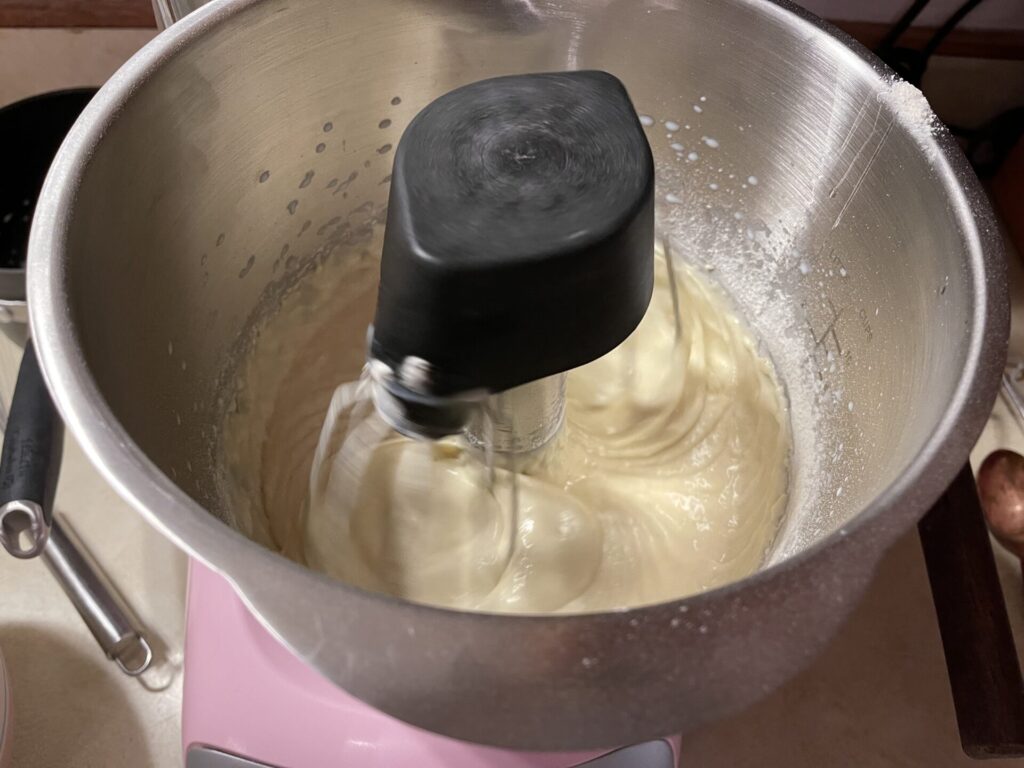 Rosette batter in Ankarsrum Assistent small bowl