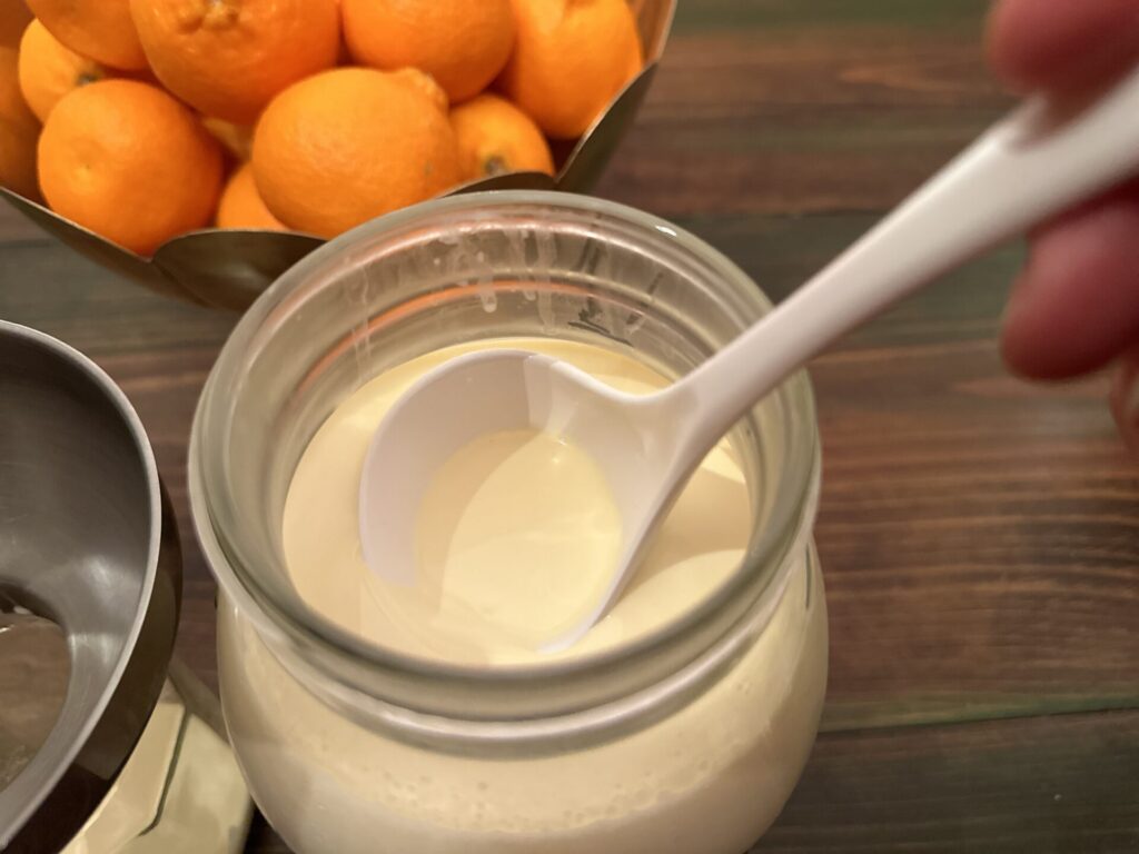 Ladling fresh cream off