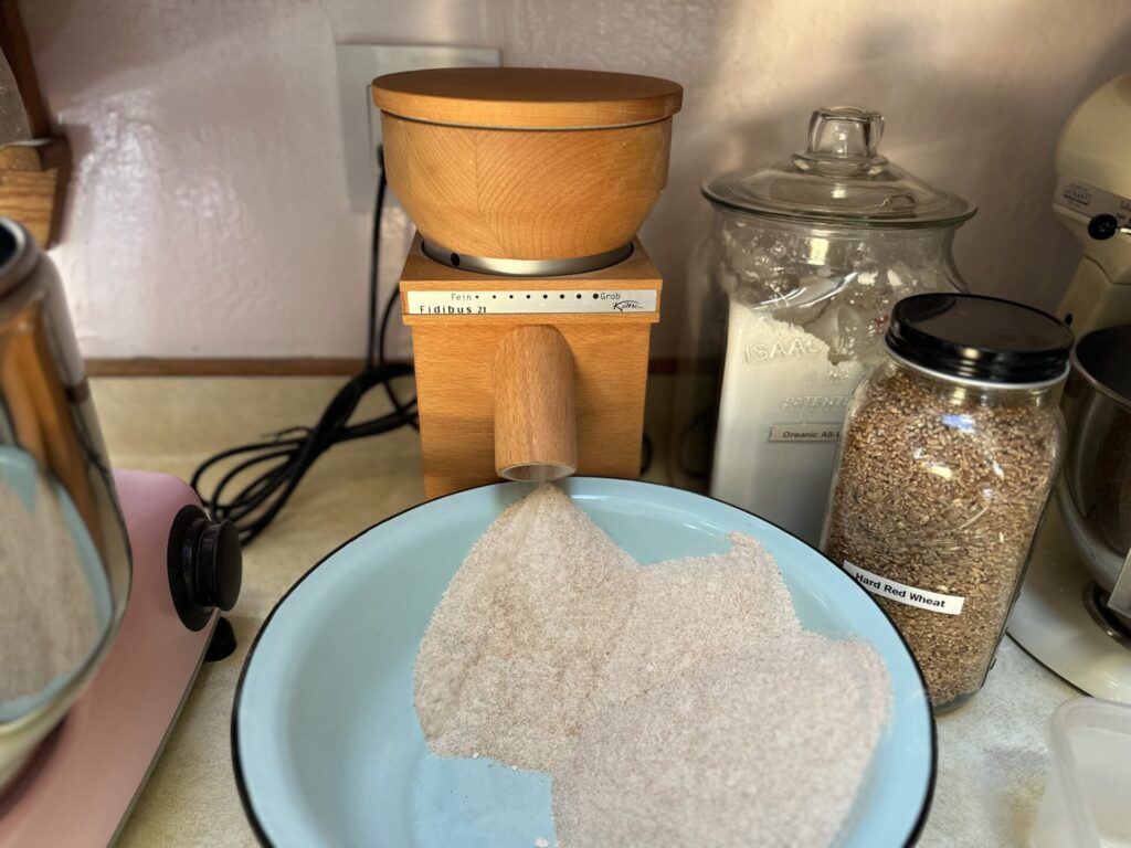 Grinding wheat for baking