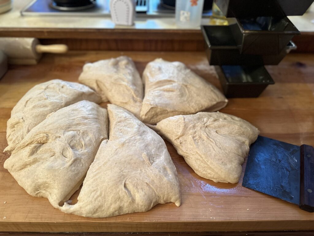 Dividing the dough
