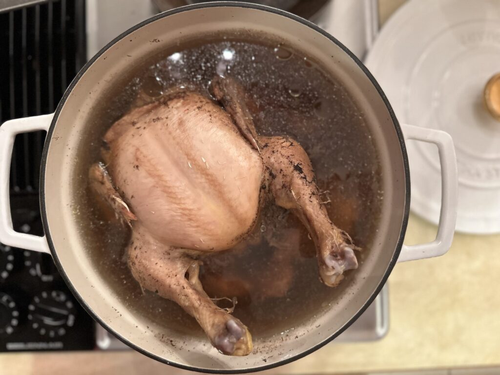 Poached chicken with pho spices