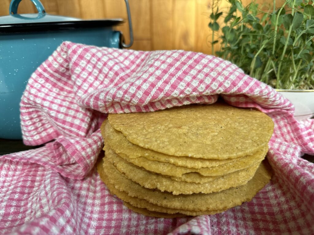 Golden masa tortillas